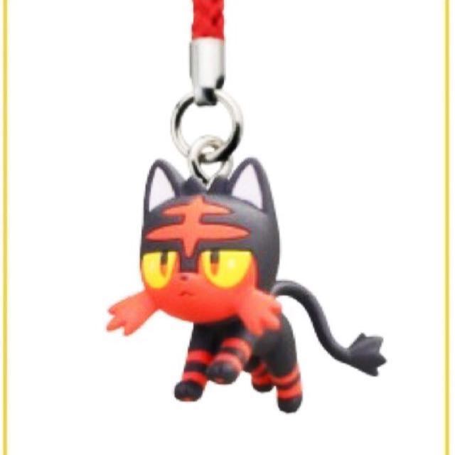Pok mon Sun Moon Litten Keychain Phone Strap