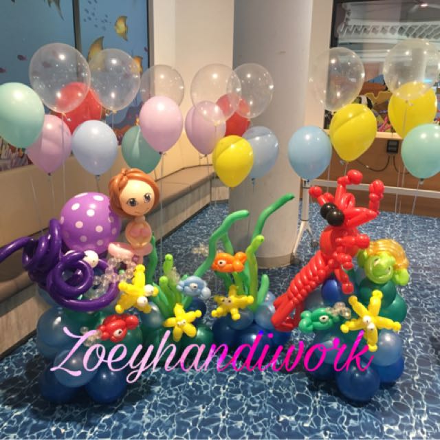 Sea Creatures Themed Balloon Decorations Babies Kids On Carousell
