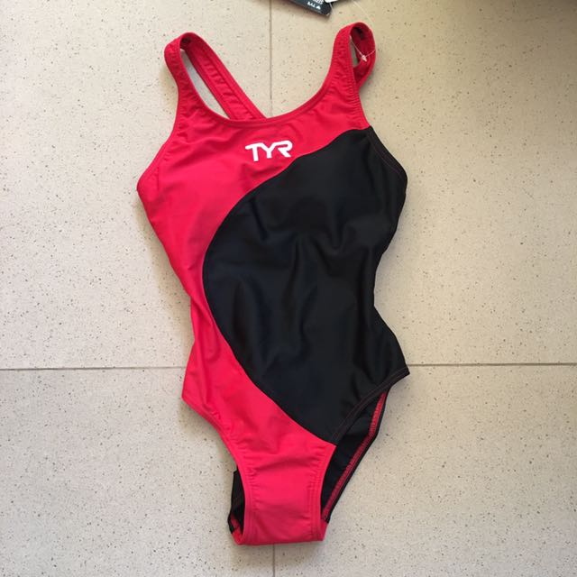 red costume swimming