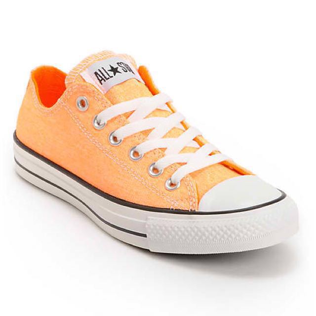 neon orange converse