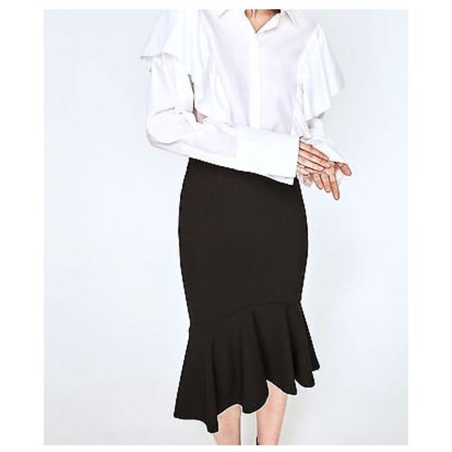 Fishtail skirt on sale zara
