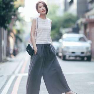 [全新]-#nude 透膚小格子針織背心