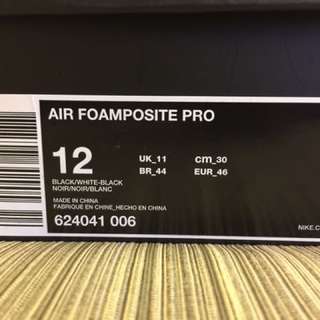 全新 Air Foamposite Pro629376390549781116