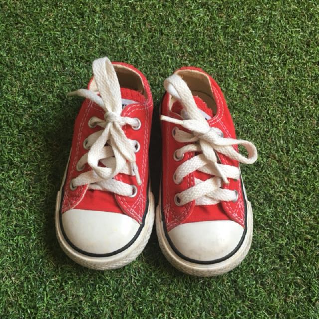 baby boy red converse