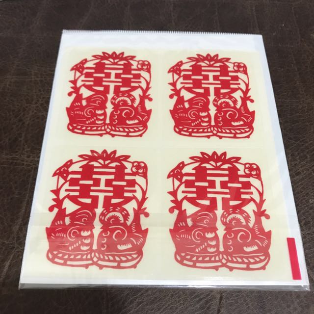 BNIB Wedding Double Happiness stickers, Hobbies & Toys, Stationery