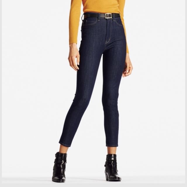 uniqlo high rise skinny ankle jeans