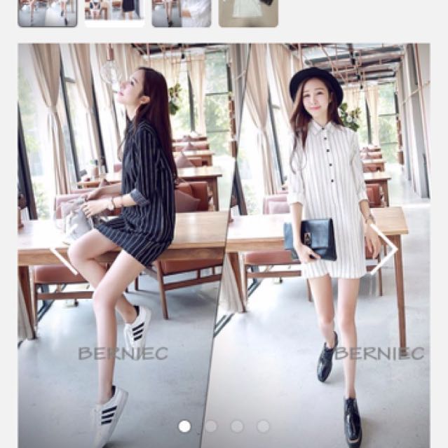 Brand new oversized boyfriend shirt dress Women s Fashion Tops Sleeveless on Carousell
