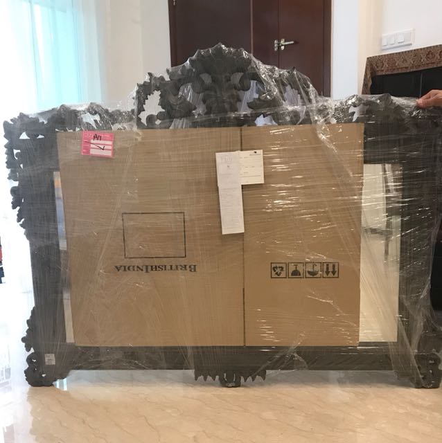 British India Wood Carved Mirror Furniture Home Decor On Carousell