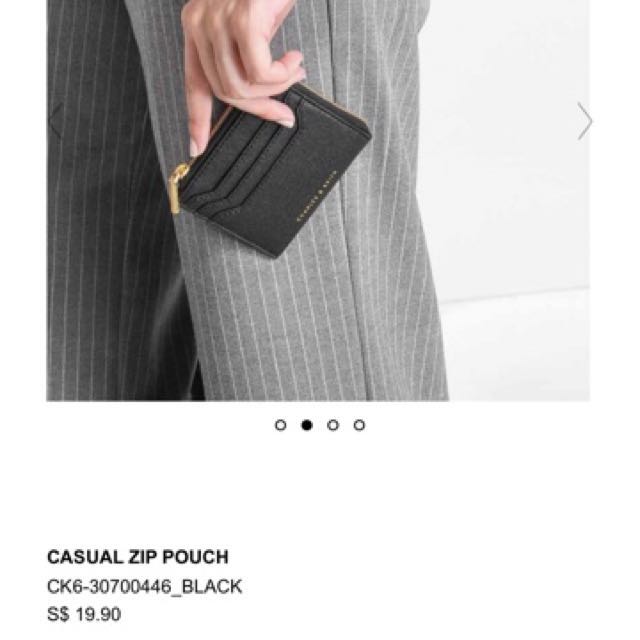 Charles and keith casual zip pouch best sale