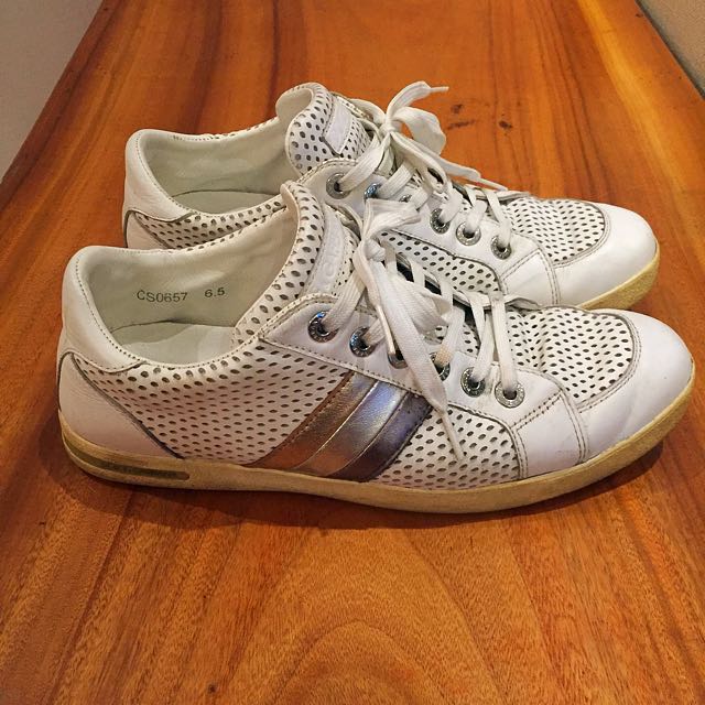 Dolce Gabbana Full Leather Sneakers US 7.5 Men s Fashion Footwear Dress Shoes on Carousell