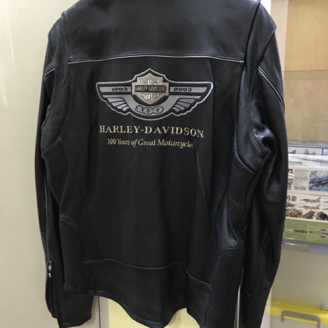 Harley Davidson 100th Anniversary Leather Jacket SizeS Men s