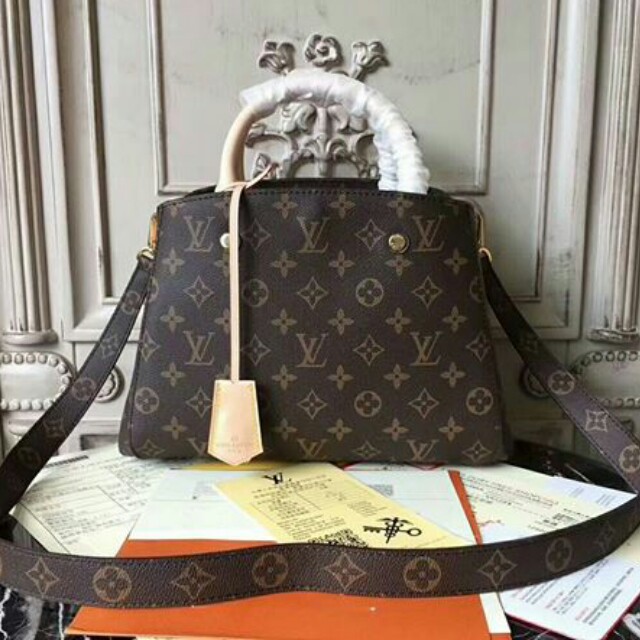 LV Made in Spain Montaigne Damier, Luxury, Bags & Wallets on Carousell