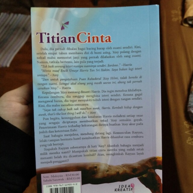 Malay Novel Titian Cinta Books Stationery Fiction On Carousell