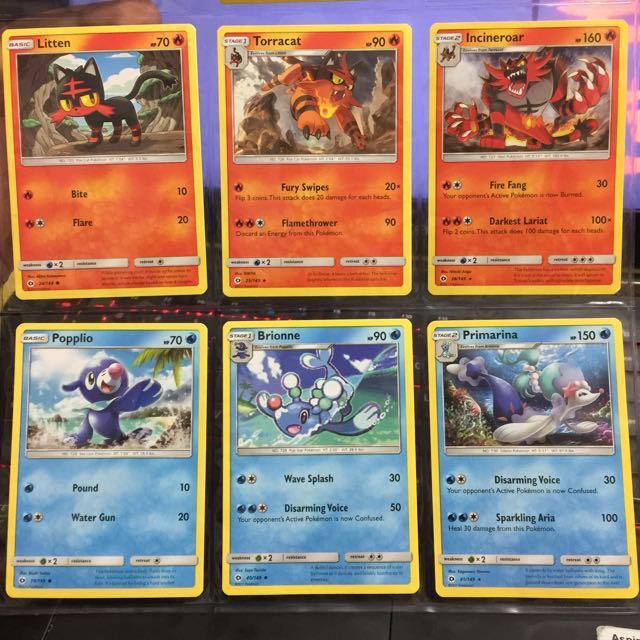 Pokmon Alola Starters Evolution Trading Cards Set [Sun And Moon], Hobbies  & Toys, Toys & Games on Carousell