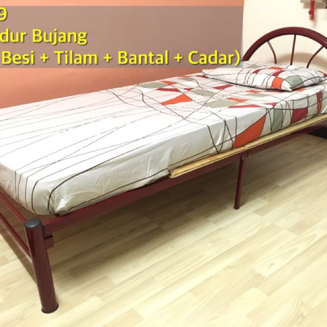 Set Katil Bujang Rumah Perabot Di Carou Photo