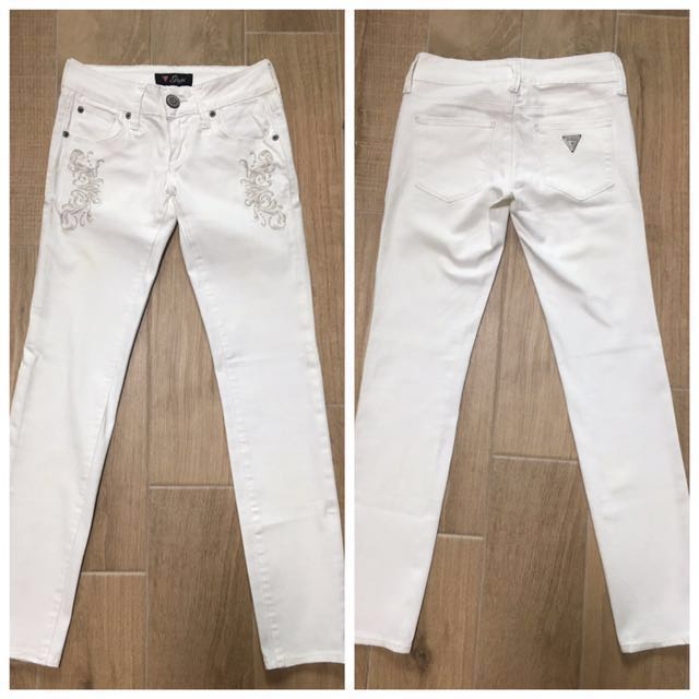 guess white skinny jeans