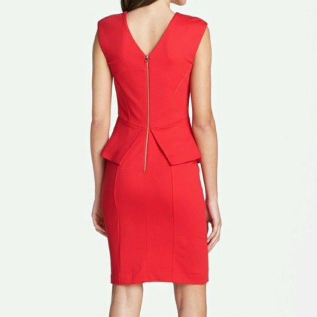 ted baker red peplum dress