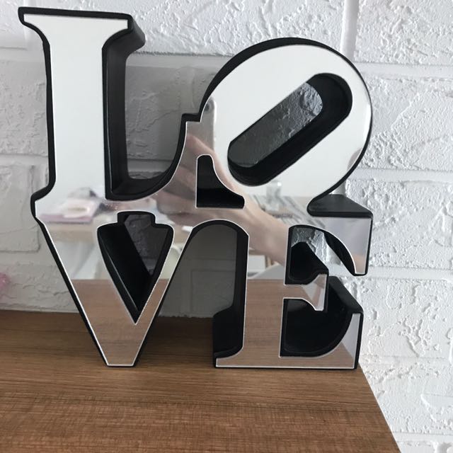Typo Mirror Love Sign Decor Furniture Home Decor On Carousell