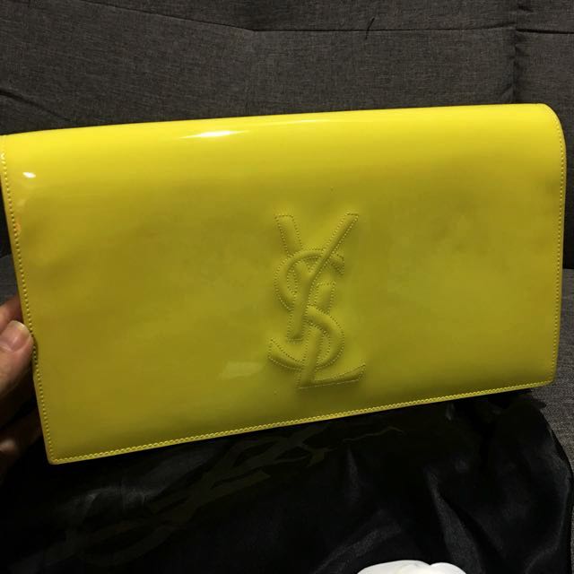 Ysl top neon clutch