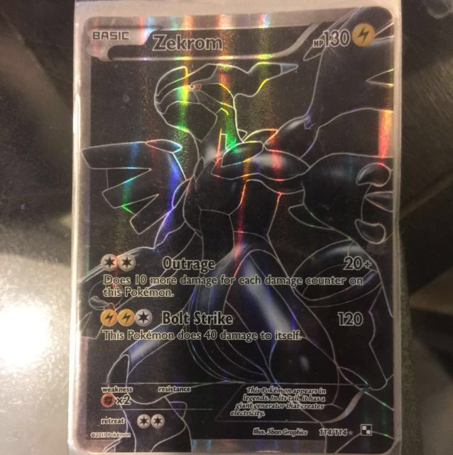 Zekrom Full Art 114 114 Ultra Rare Toys Games Board Games Cards On Carousell