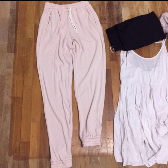 pink brandy sweatpants