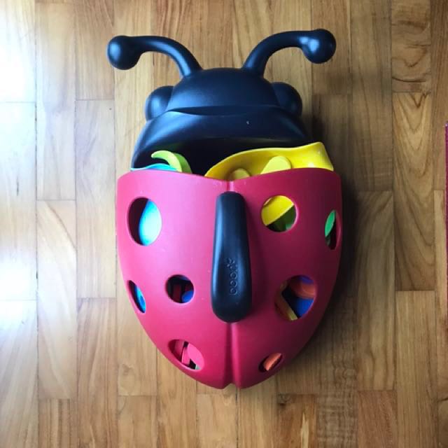 boon ladybug bath toy holder