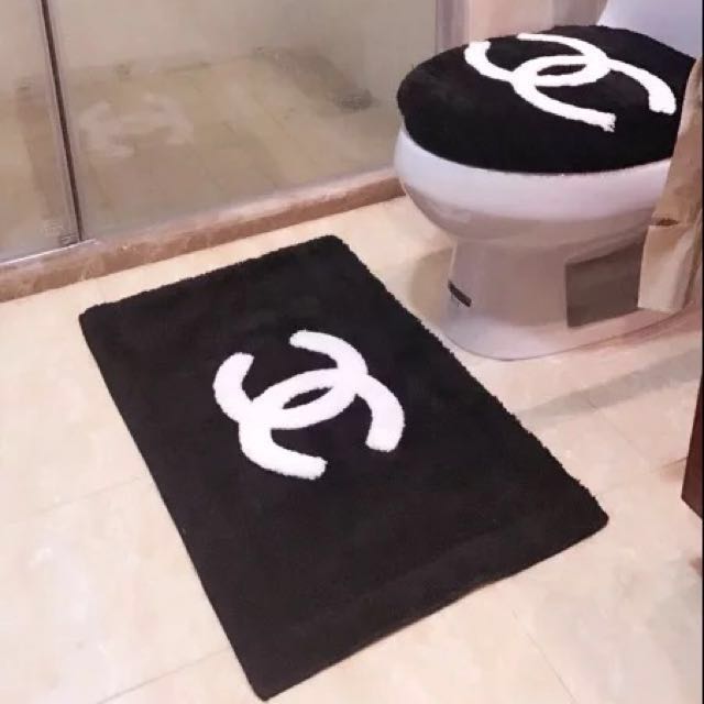 Chanel&LV logo Bathroom Mat Set[Free Shipping], Furniture & Home Living,  Home Decor, Other Home Decor on Carousell