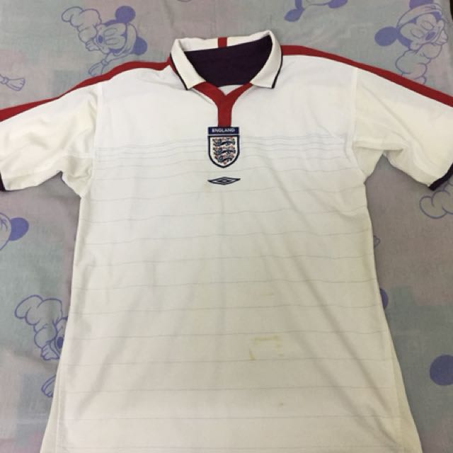 Genuine 03 - 05 Umbro England reversible home jersey L size