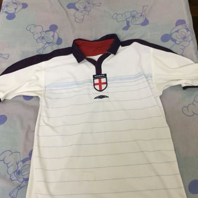 Genuine 03 - 05 Umbro England reversible home jersey L size