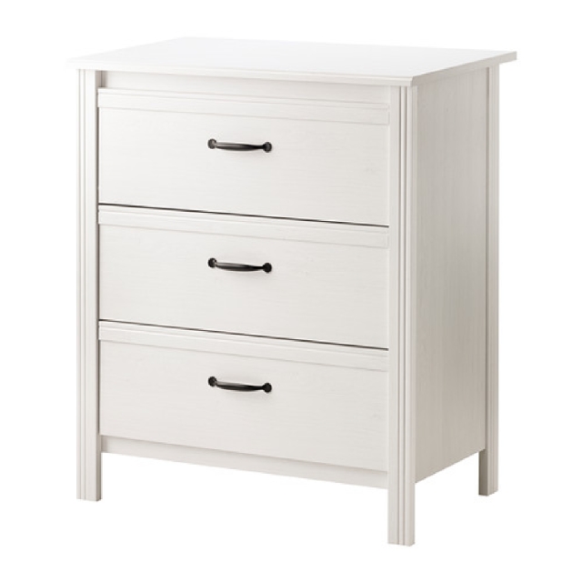 Ikea Brusali Chest Of 3 Drawers Furniture Shelves Drawers On