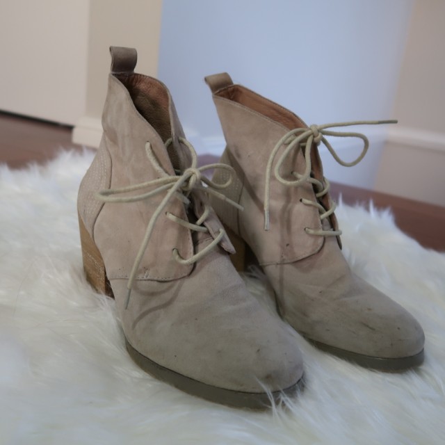 cream desert boots
