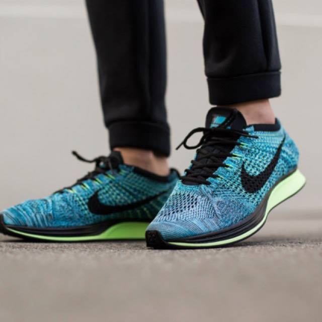 Nike Flyknit racers blue lagoon Men s Fashion Footwear Sneakers on Carousell