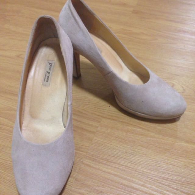 Paul Green Grey Suede Pumps with 