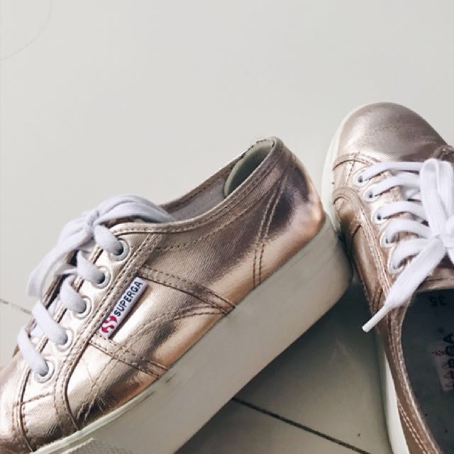 Superga metallic rose gold deals