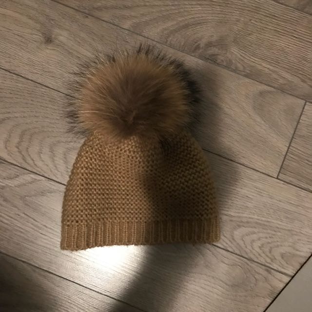 Tanned Rudsak Pom Pom hat (real fur 