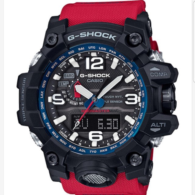 G shock top mudmaster rescue red