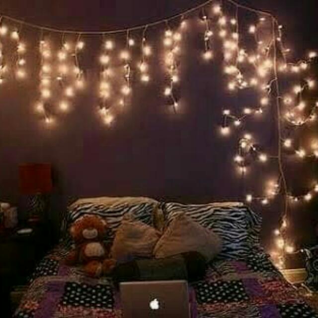 Lampu Tumblr Tirai Natal Led Dekorasi Rumah Ikea Kamar Taman Park Cafe Party Dinding Warmwhite Rgb Perkebunan Di Carousell