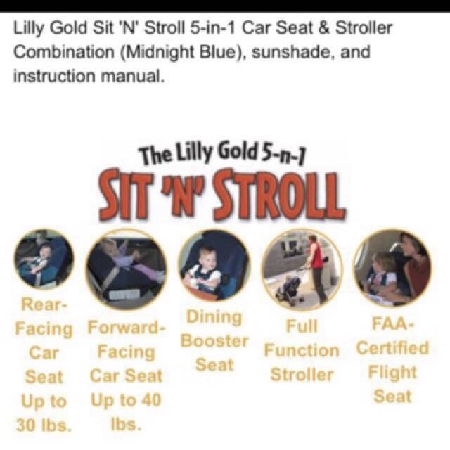 Lily Gold 5-in-1 Sit \'n\' Stroll (Car Seat | Stroller | Pram ... Lily Gold 5-in-1 Sit \'n\' Stroll (Car Seat | Stroller | Pram ...