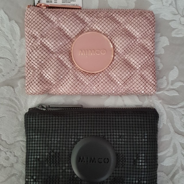 mimco mesh pouch