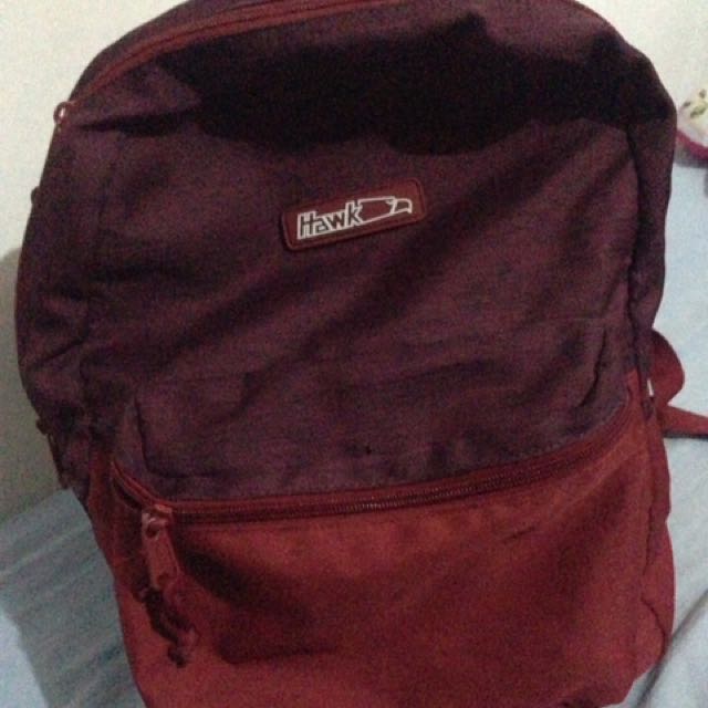 hawk bag red black