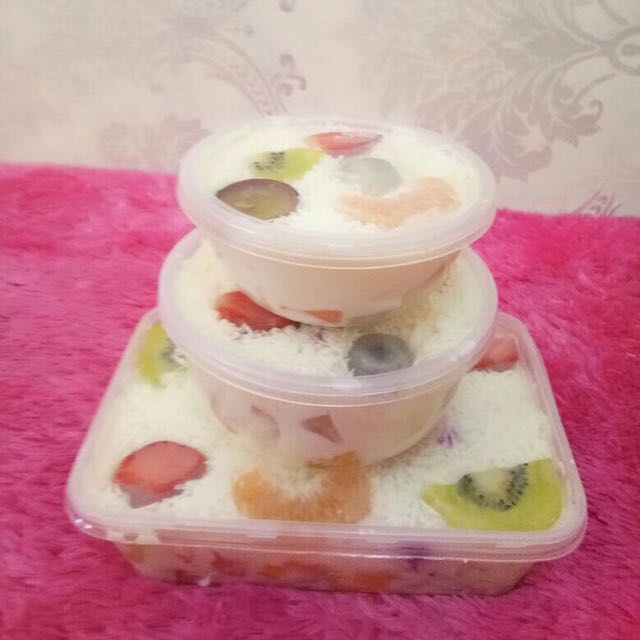 Salad Buah Mayo Yoghurt Makanan Minuman Makanan Instan Di