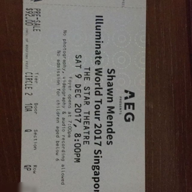 Shawn mendes tickets, Tickets & Vouchers, Event Tickets on Carousell
