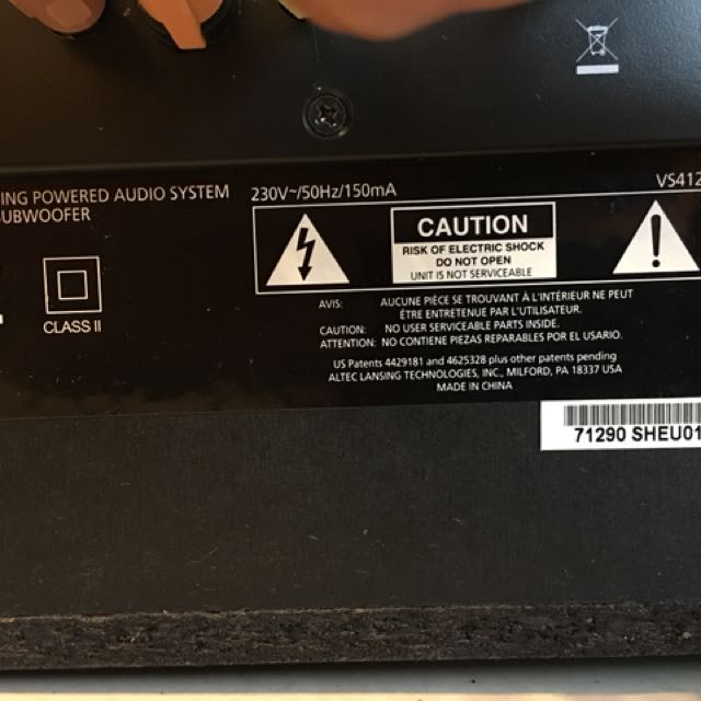 Altec Lansing speakers VS 4121 with subwoofer, Audio, Soundbars