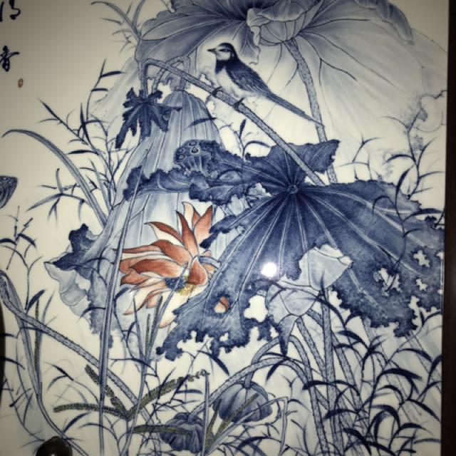 Blue And White Chinese Porcelain Painting Vintage Collectibles