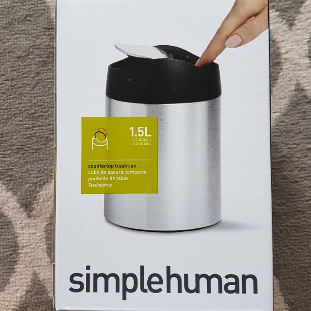Bnib Simple Human Countertop Trash Can 1 5l Home Appliances On