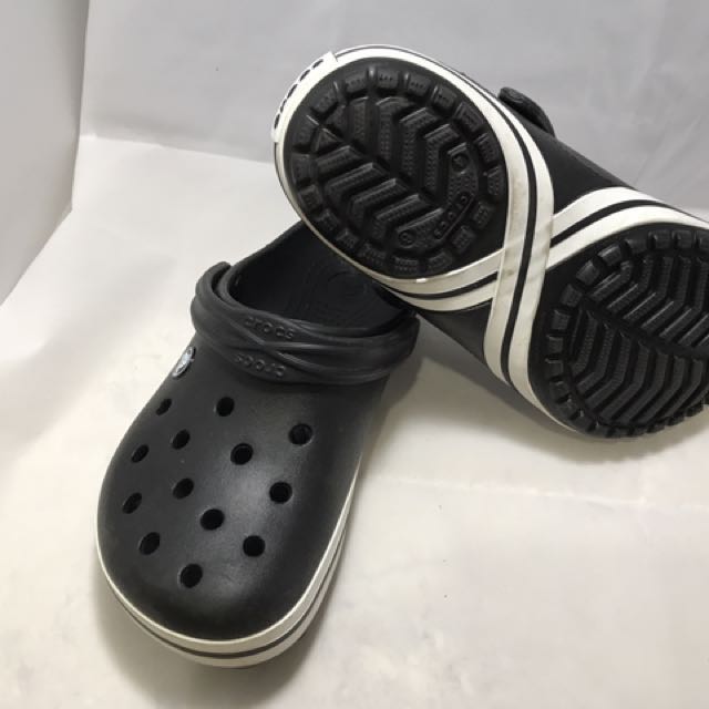 Crocs basic black shoes sandals, Babies & Kids, Babies & Kids Fashion ...