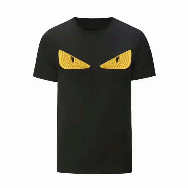 FENDI T shirt black yellow 3D EYE