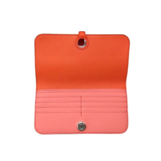 Hermes Dogon Veau Swift Leather Recto Verso Wallet Rose Sakura