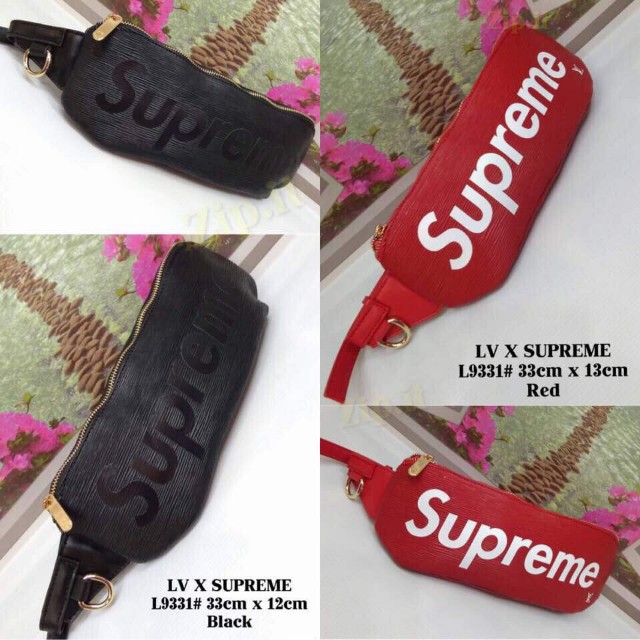Inspired LV x Supreme sling bag, Women&#39;s Fashion, Bags & Wallets on Carousell