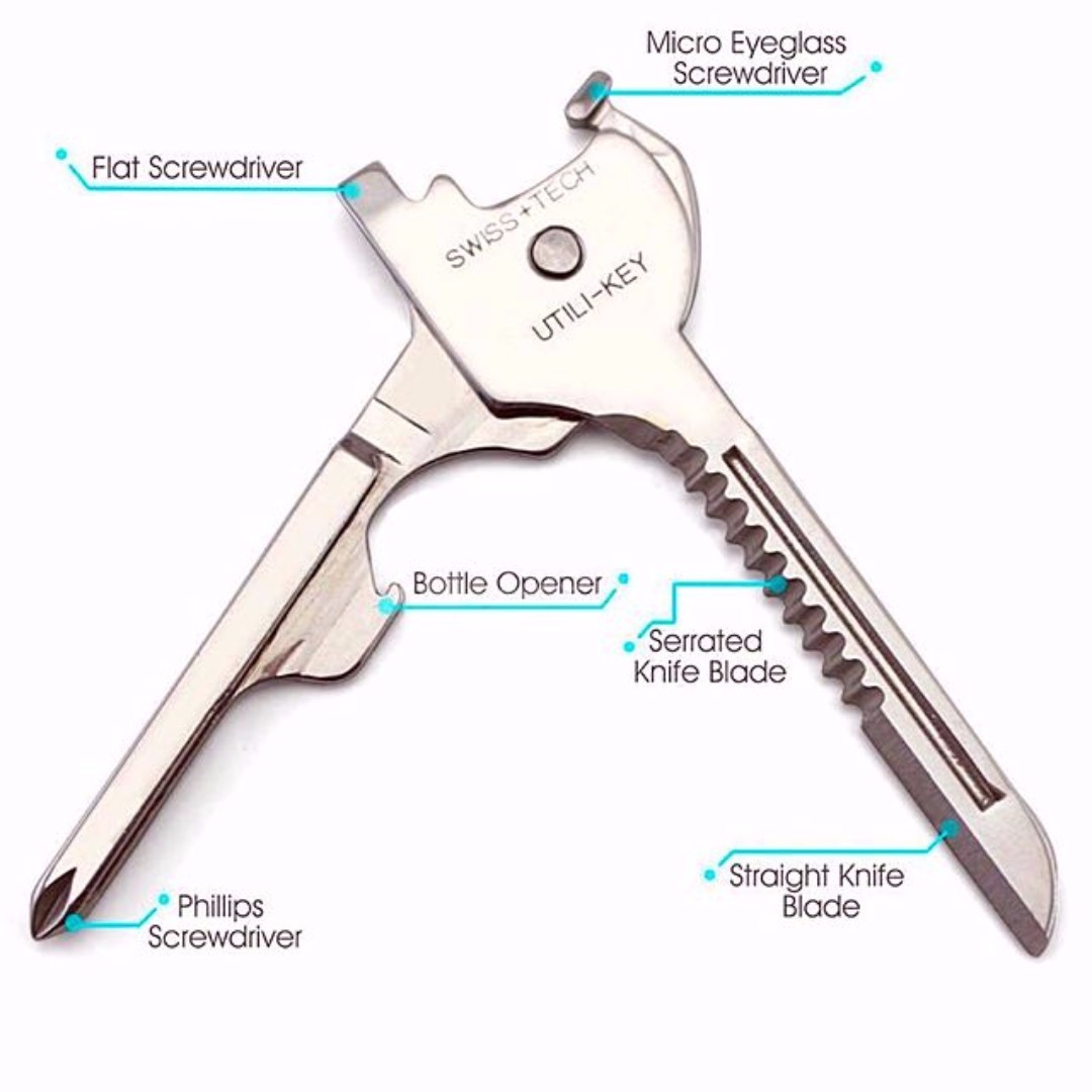 Swiss+Tech Products - Multi-Purpose Key Ring Tools